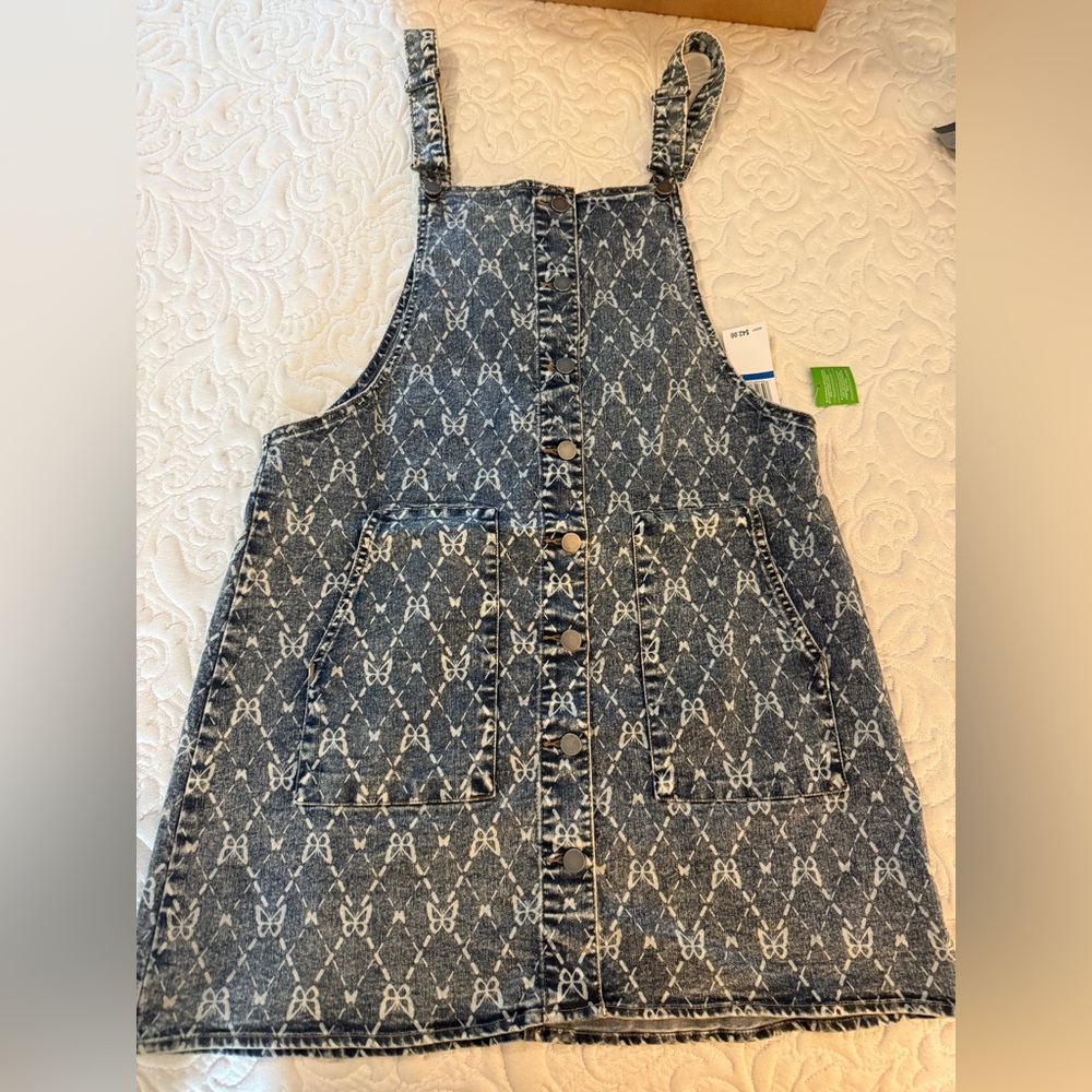 Tinseltown Blue Jean Romper Dress